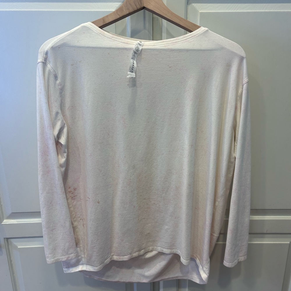 Lululemon Back in Action Long Sleeve Shirt (Marbled/Distressed Pattern)